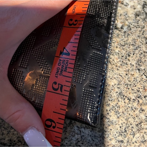 Michael Kors Metallic Gunmetal Clutch Wristlet Purse - Picture 7 of 7